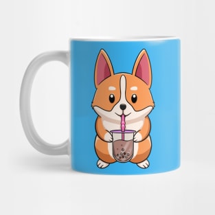 Corgi Drinking Boba Tea / Bubble Tea Mug